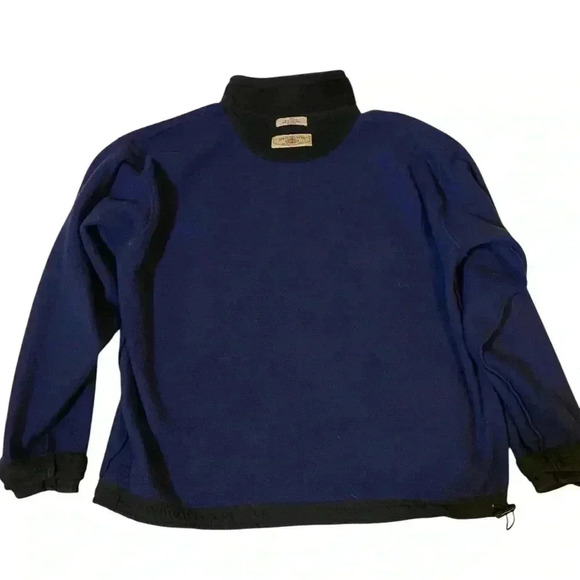 VGT MOST WANTED Fleece Jacket Coat Half Zip Pullover Navy Blue Size LG - Picture 13 of 16